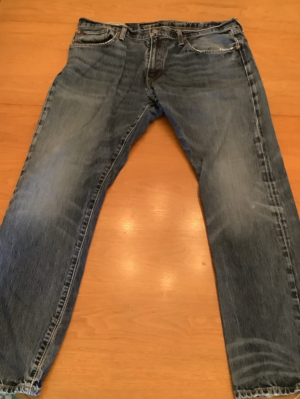 Polo by Ralph Lauren Men's Classic Blue Denim Jeans - Casual Straight Fit